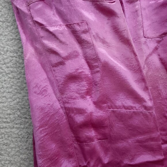 Vintage 80's Avon Fashions Womens Shiny Pink High-Waist Pants Size 11/12 tapered - Picture 3 of 11